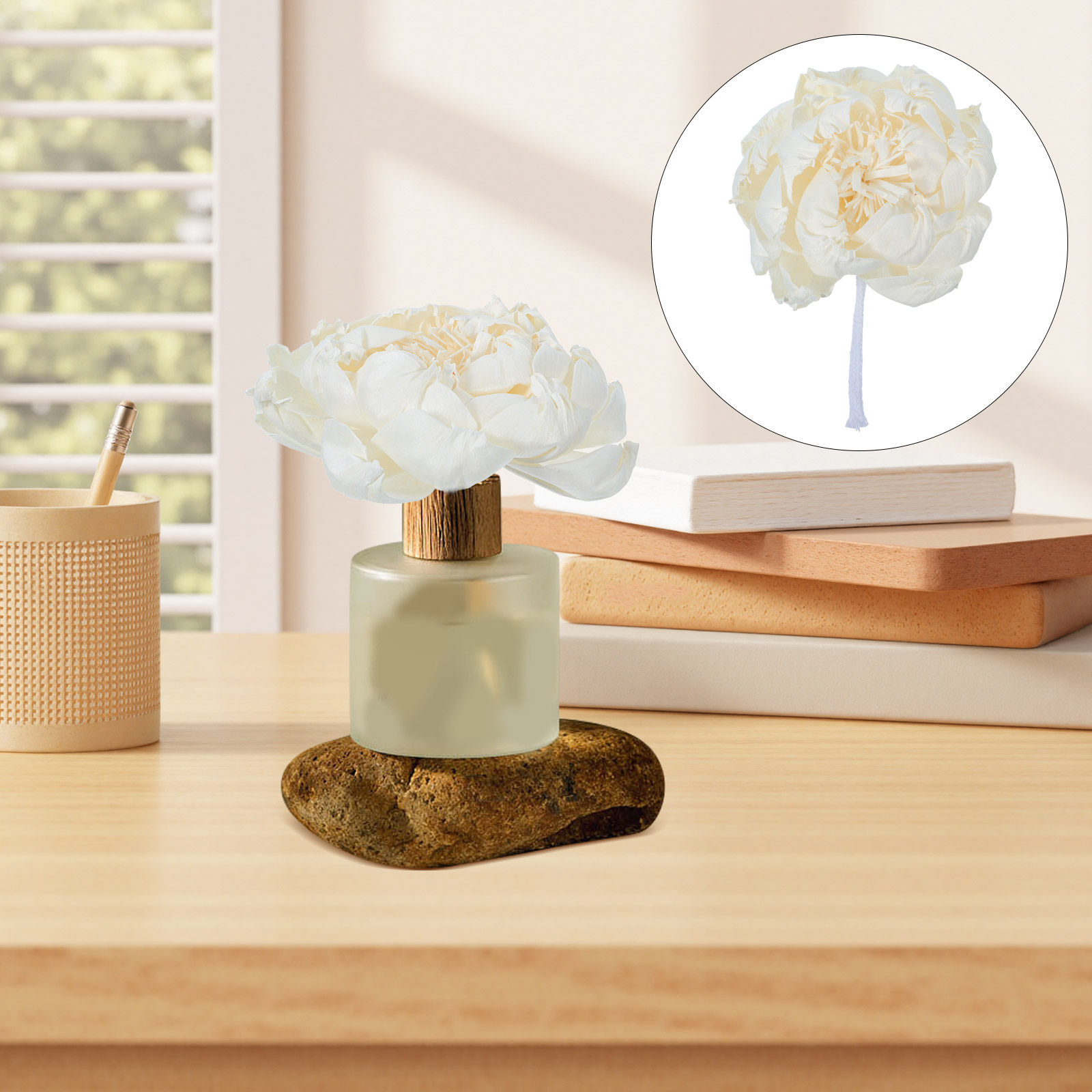 Home Fragrance Us - Şakayık Başlı Koku Difüzörü 12Cm Yapay