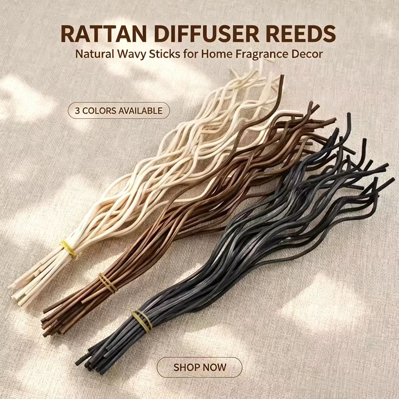 Home Fragrance Diffuser Refills - 20 adet uzun dalgalı Rattan kamış