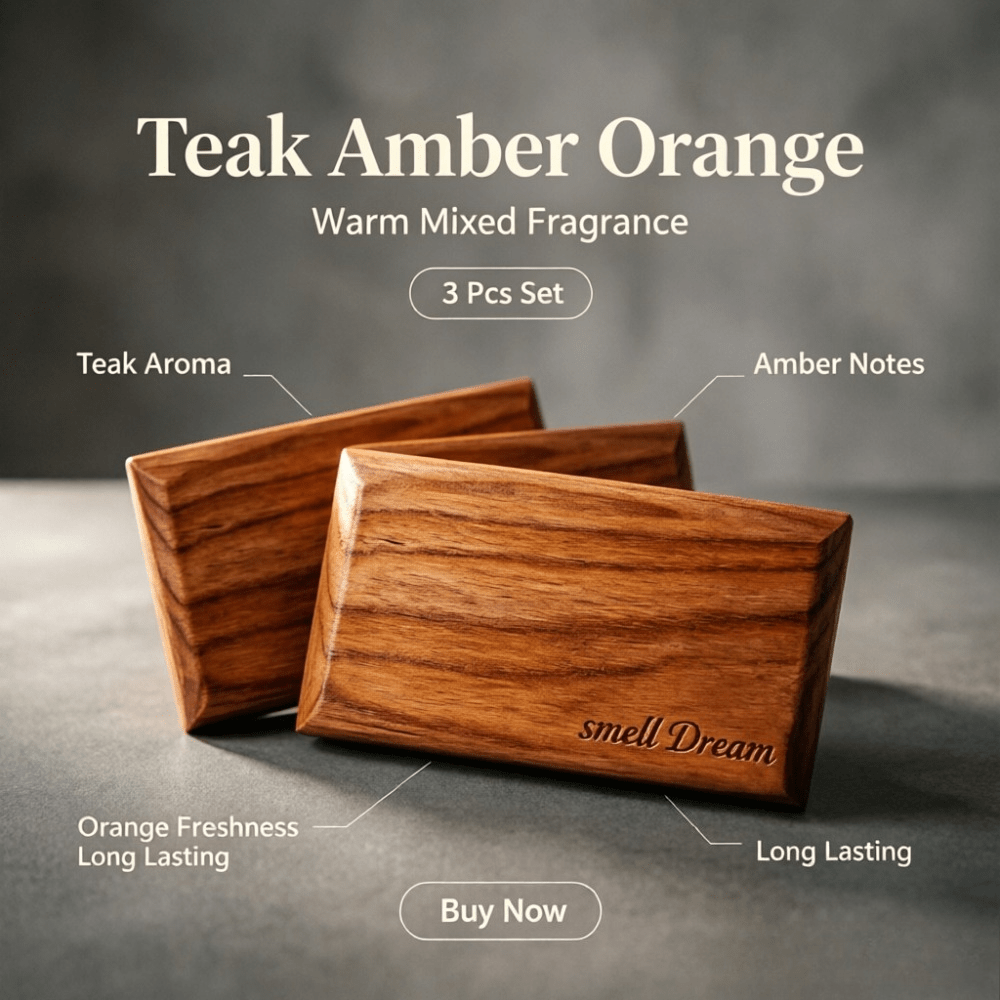 Home Fragrance Oud - Araba Kokusu Tik Ağacı Amber Portakal
